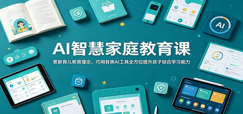 AI智慧家庭教育课：更新育儿教育理念，巧用各类AI工具全方位提升孩子综合学习能力-资源后花园