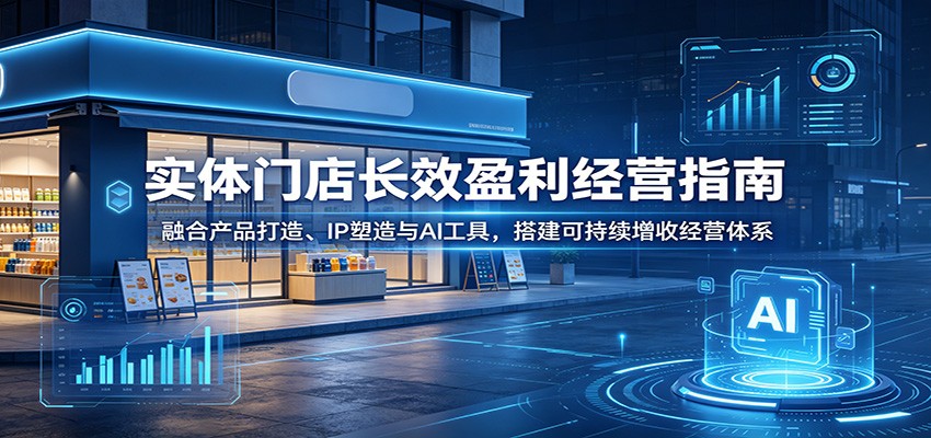 实体门店长效盈利经营指南：融合产品打造、IP塑造与AI工具，搭建可持续增收经营体系-资源后花园