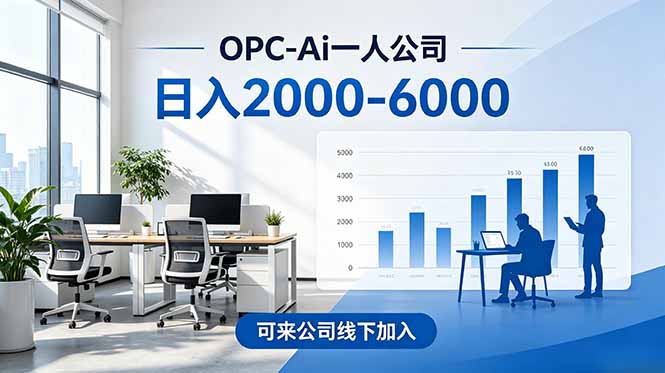 2026创业新风口—OPC一人公司模式震撼首发！日收益2000-6000+，项目绿色长久，安全稳健，合…-资源后花园
