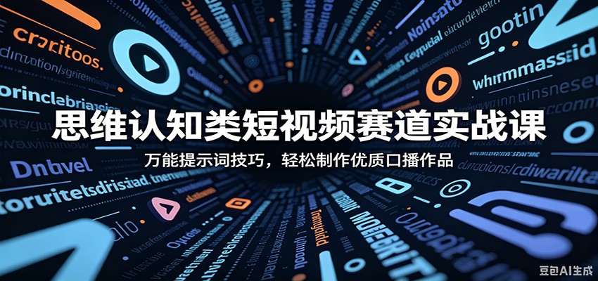 思维认知类短视频赛道实战课：万能提示词技巧，轻松制作优质口播作品-资源后花园