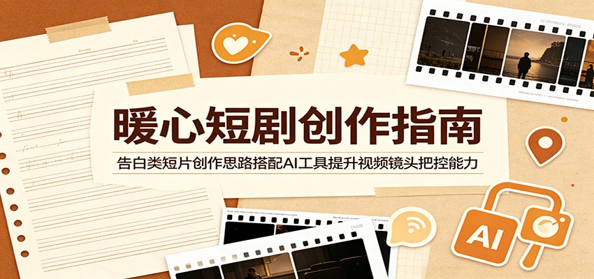 暖心短剧创作指南：告白类短片创作思路搭配AI工具提升视频镜头把控能力-资源后花园