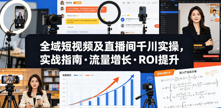全域短视频及直播间千川实操，实战指南·流量增长·ROI提升(更新)-资源后花园