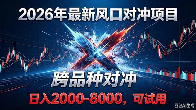 2026创业新风口！最新对冲！跨品种对冲！日收益2000-6000+-资源后花园