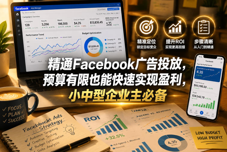 精通Facebook广告投放，预算有限也能快速实现盈利，小中型企业主必备【原创双语字幕】-资源后花园