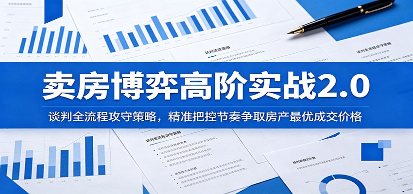 卖房博弈高阶实战2.0：谈判全流程攻守策略，精准把控节奏争取房产最优成交价格-资源后花园