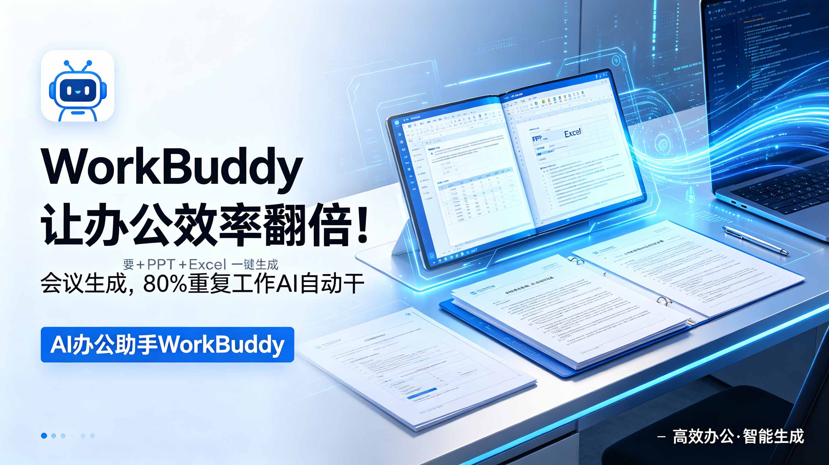 WorkBuddy让办公效率翻倍！会议纪要+PPT+Excel一键生成，80%重复工作AI自动干-资源后花园
