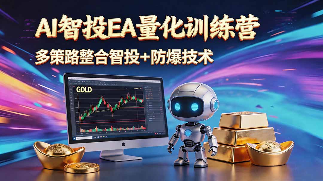 AI智投EA量化运营技术，自动化黄金操盘技术，小白也可以轻松上手日入1000+-资源后花园