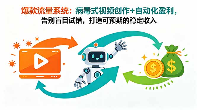 爆款流量系统：病毒式视频创作+自动化盈利，告别盲目试错，打造可预期的稳定收入-资源后花园