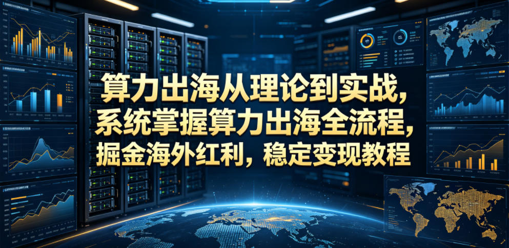 算力出海从理论到实战，系统掌握算力出海全流程，掘金海外红利，稳定变现教程-资源后花园