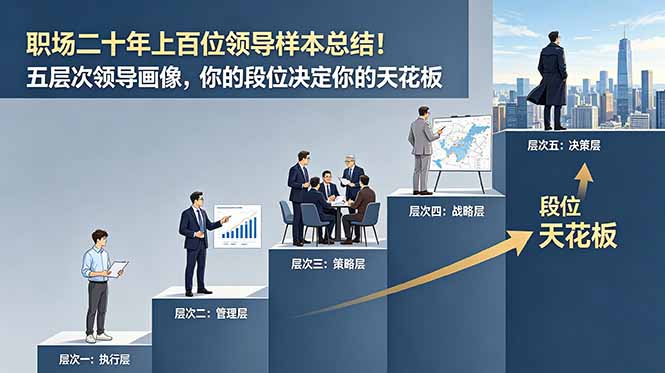 付费文章：职场二十年上百位领导样本总结！五层次领导画像，你的段位决定你的天花板-资源后花园