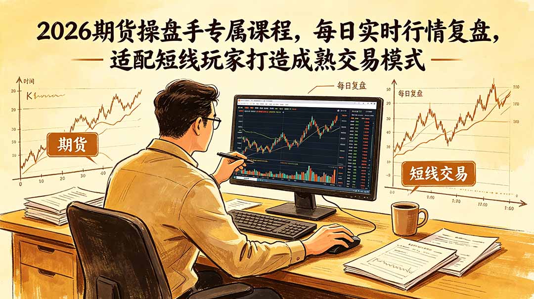 2026期货操盘手专属课程-更新6月，每日实时行情复盘，适配短线玩家打造成熟交易模式-资源后花园
