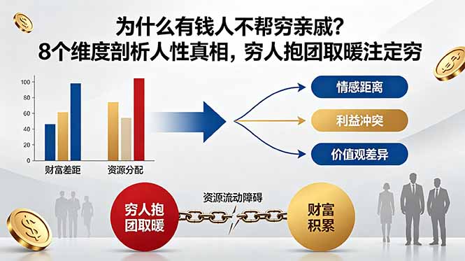 付费文章：为什么有钱人不帮穷亲戚？8个维度剖析人性真相，穷人抱团取暖注定穷-资源后花园