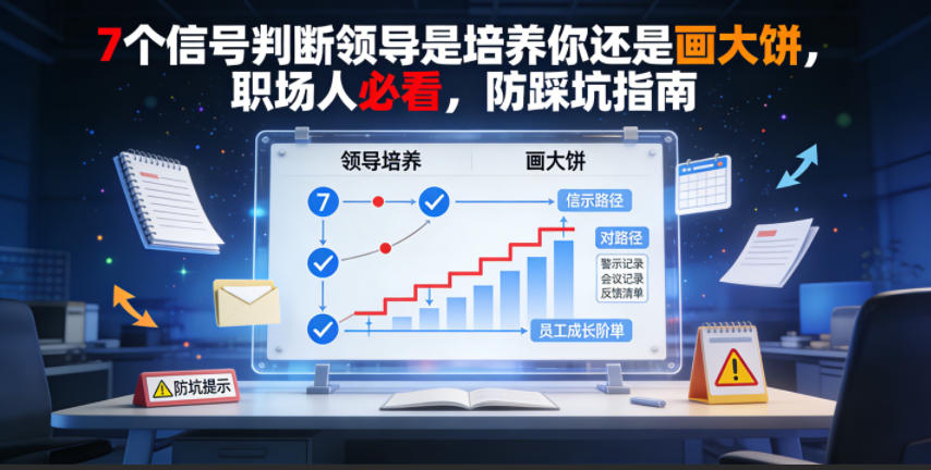 付费文章：7个信号判断领导是培养你还是画大饼，职场人必看，防踩坑指南-资源后花园