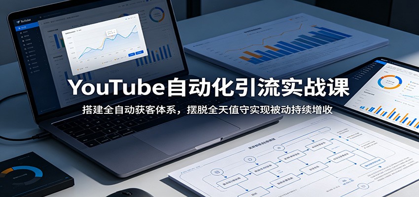 YouTube自动化引流实战课：搭建全自动获客体系，摆脱全天值守实现被动持续增收-资源后花园