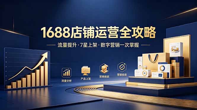 1688店铺没流量？产品上架不到7星？数字营销不会投？全套运营技能一次学(更新6月-资源后花园