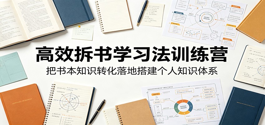 高效拆书学习法训练营，把书本知识转化落地搭建个人知识体系-资源后花园