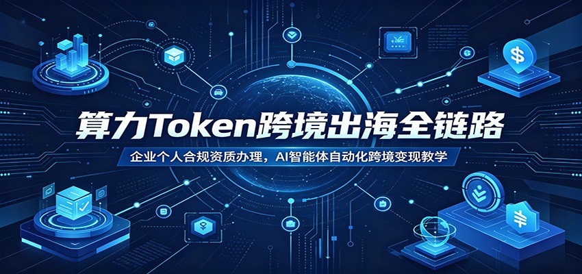 算力Token跨境出海全链路：企业个人合规资质办理，AI智能体自动化跨境变现教学-资源后花园