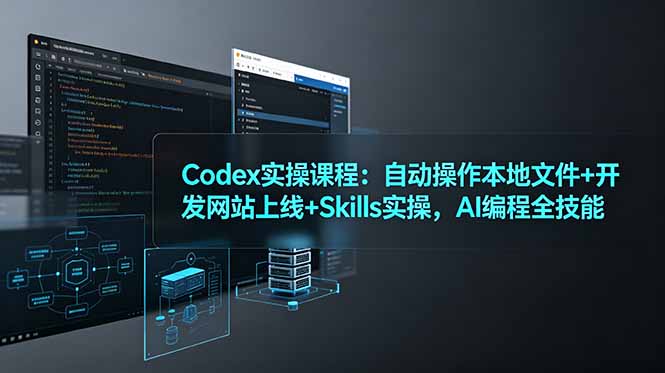 Codex实操课程：自动操作本地文件+开发网站上线+Skills实操，AI编程全技能-资源后花园