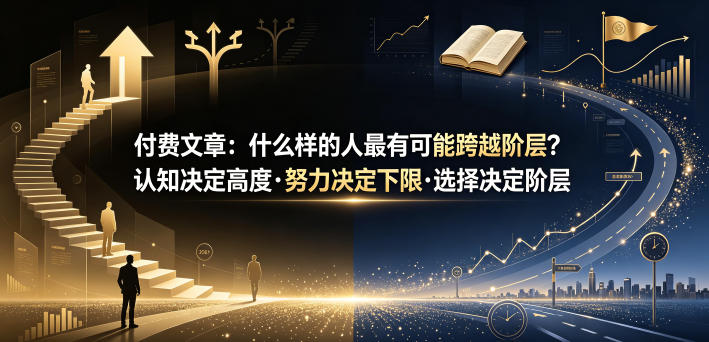 付费文章：什么样的人最有可能跨越阶层？认知决定高度·努力决定下限·选择决定阶层-资源后花园