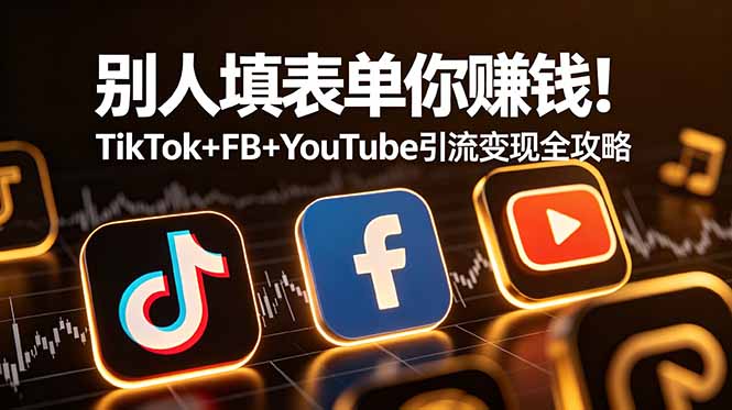 别人填表单你赚钱！TikTok+FB+YouTube 引流变现全攻略【原创双语字幕】-资源后花园