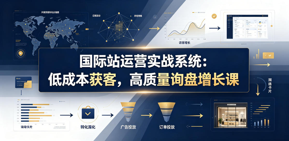 国际站运营实战系统：低成本获客，高质量询盘增长课(更新26年)-资源后花园