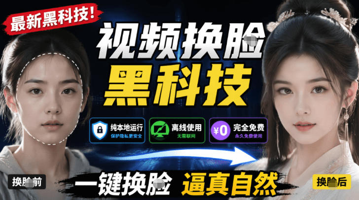 AI人工智能如此夸张？一键视频换Lian黑科技，纯本地离线运行，本地视频换Lian娱乐工具，AI FaceSwap-资源后花园