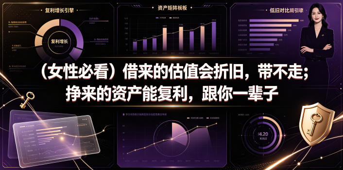 付费文章：(女性必看)借来的估值会折旧，带不走；挣来的资产能复利，跟你一辈子-资源后花园
