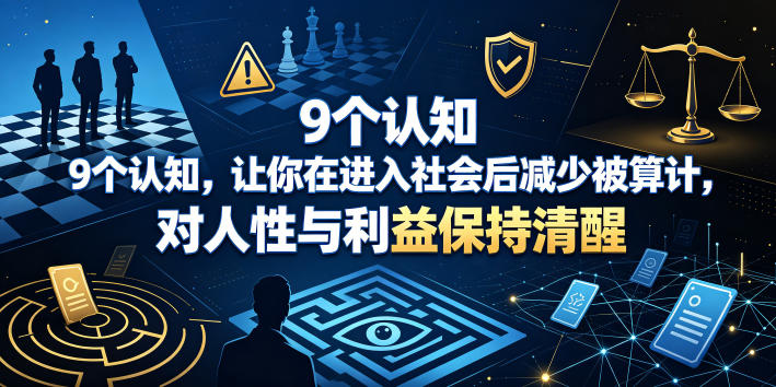 付费文章：9个认知，让你在进入社会后减少被算计，对人性与利益保持清醒-资源后花园