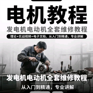 电机教程视频发电机电动机结构原理维修技术小学素材布线图教程-资源后花园