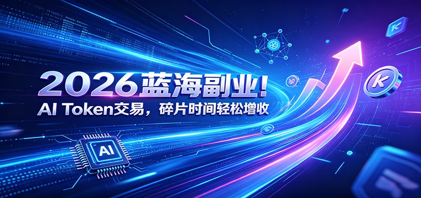 2026蓝海副业！AI Token交易，碎片时间轻松增收-资源后花园