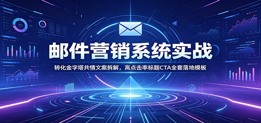 邮件营销系统实战：转化金字塔共情文案拆解，高点击率标题CTA全套落地模板-资源后花园