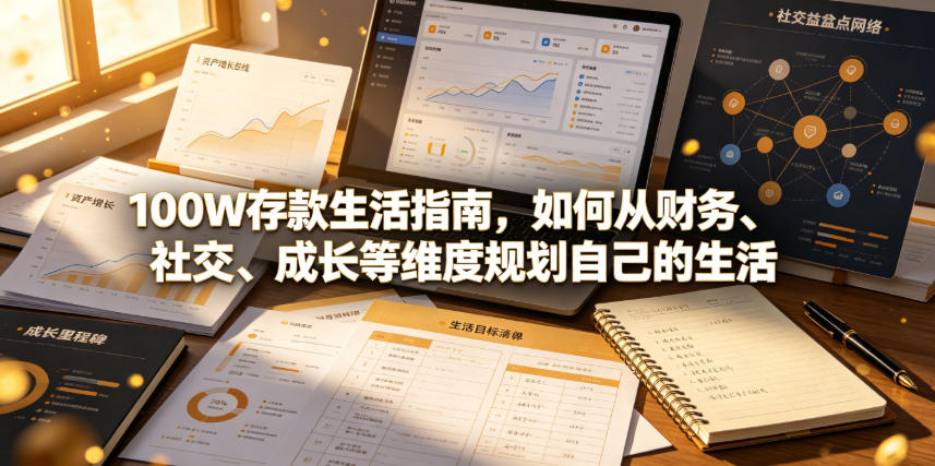 付费文章：100W存款生活指南，如何从财务、社交、成长等维度规划自己的生活-资源后花园