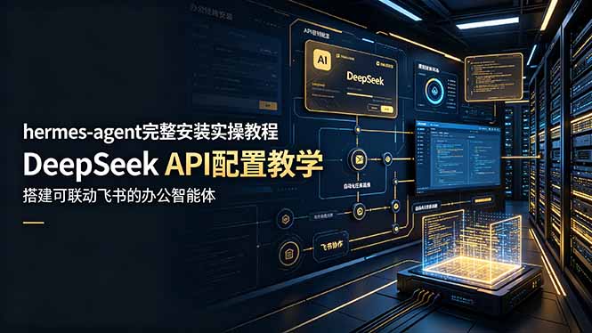 hermes-agent完整安装实操教程，DeepSeek API配置教学，搭建可联动飞书的办公智能体-资源后花园