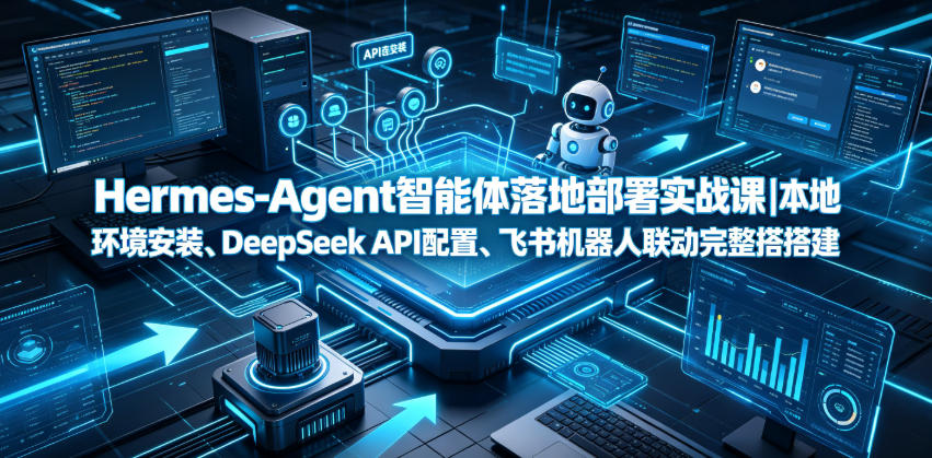 Hermes-Agent智能体落地部署实战课｜本地环境安装、DeepSeek API配置、飞书机器人联动完整搭建教程-资源后花园