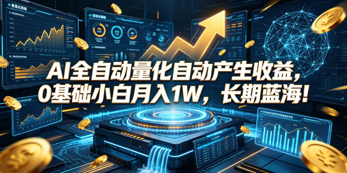AI全自动量化自动产生收益，0基础小白月入1W，长期蓝海！【揭秘】-资源后花园