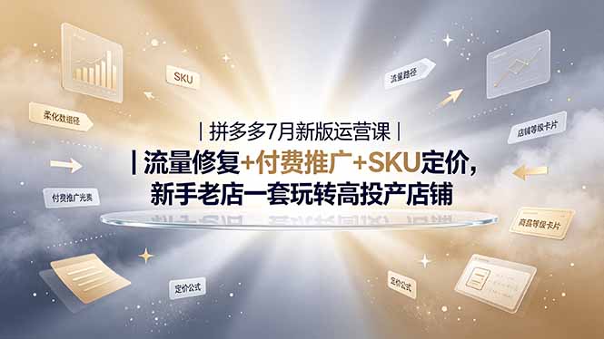 2026拼多多掘金运营私教大课-7月，流量推广定价申诉全覆盖，一套打法稳定店铺长期出单-资源后花园