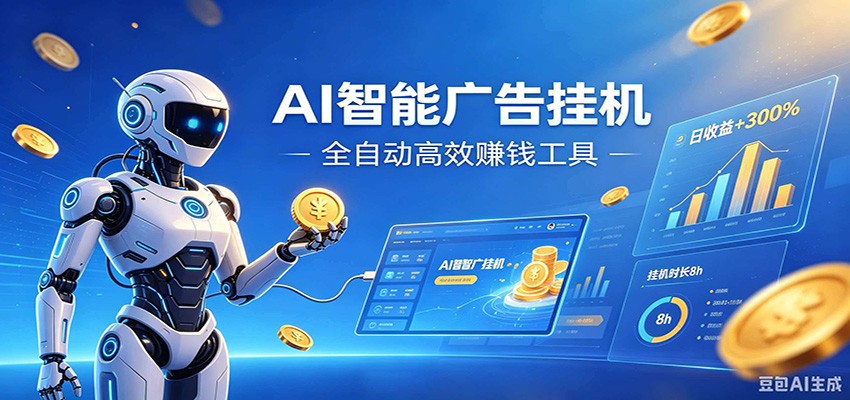 AI智能广告挂机，小白轻松上手，在家自动赚收益-资源后花园