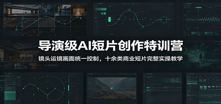 导演级AI短片创作特训营：镜头运镜画面统一控制，十余类商业短片完整实操教学(更新)-资源后花园