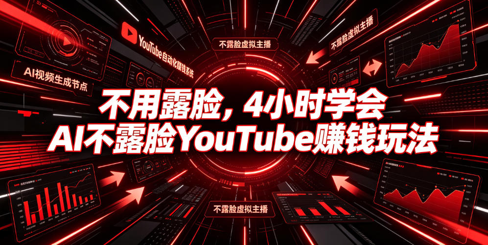 不用露脸，4小时学会AI不露脸YouTube賺钱玩法【原创双语字幕】-资源后花园