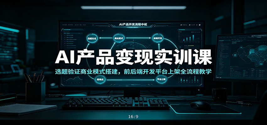 AI产品变现实训课：选题验证商业模式搭建，前后端开发平台上架全流程教学-资源后花园