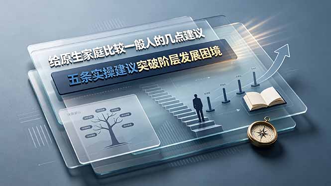 付费文章：给原生家庭比较一般人的几点建议，五条实操建议突破阶层发展困境-资源后花园