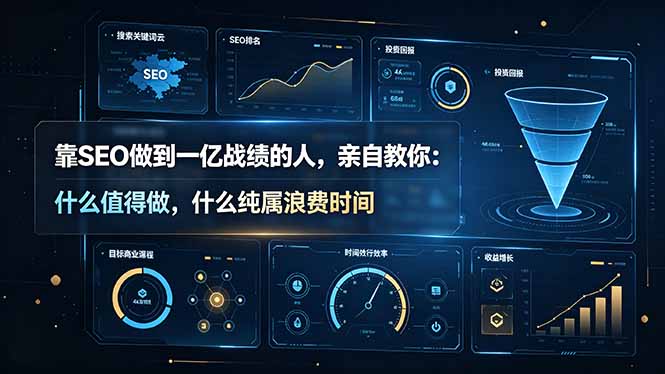 靠SEO做到一亿战绩的人，亲自教你：什么值得做，什么纯属浪费时间【原创双语字幕】-资源后花园