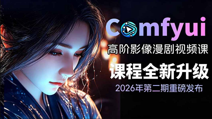 2026新版ComfyUI漫剧动画全流程实战课，0基础入门到进阶全流程动态漫，轻松实现流量变现-资源后花园