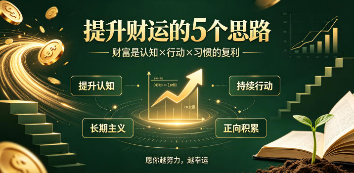付费文章：提升财运的5个思路——财富是认知x行动x习惯的复利，愿你越努力，越幸运-资源后花园