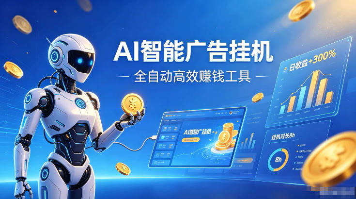 AI智能广告挂G，在家自动賺收益，全程无需人工操作、不用直播、不用拉人【揭秘】-资源后花园