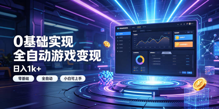 0基础实现全自动游戏变现，日入1k+，小白直接上手搞钱！【揭秘】-资源后花园
