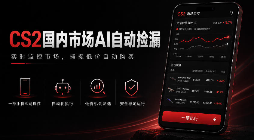 游戏市场AI自动监控，实时检测差价捡漏，简单轻松，日入300+【揭秘】-资源后花园