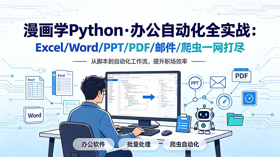漫画学Python·办公自动化全实战：Excel/Word/PPT/PDF/邮件/爬虫一网打尽-资源后花园