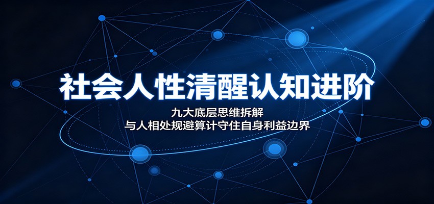 社会人性清醒认知进阶：九大底层思维拆解，与人相处规避算计守住自身利益边界-资源后花园
