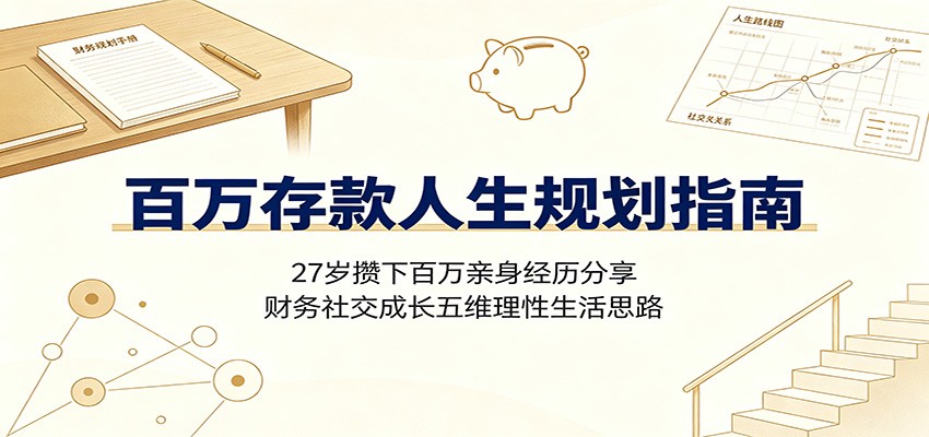 百万存款人生规划指南：27岁攒下百万亲身经历分享，财务社交成长五维理性生活思路-资源后花园